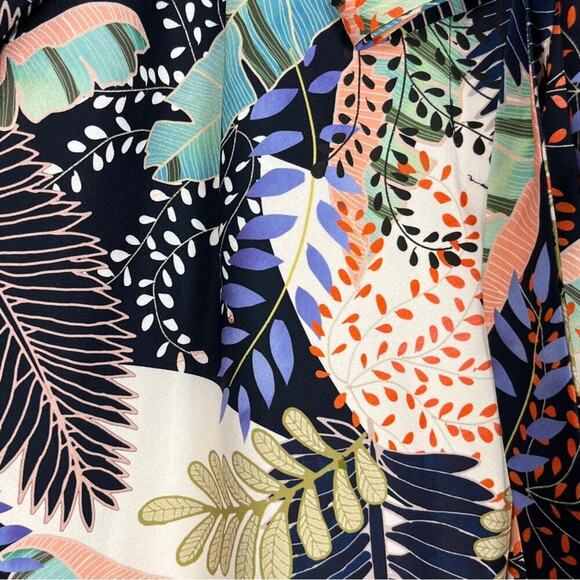 Portmans Women's Black Floral Tropical Paperbag Waist Trousers, Size US 12/16AUS - Picture 8 of 9